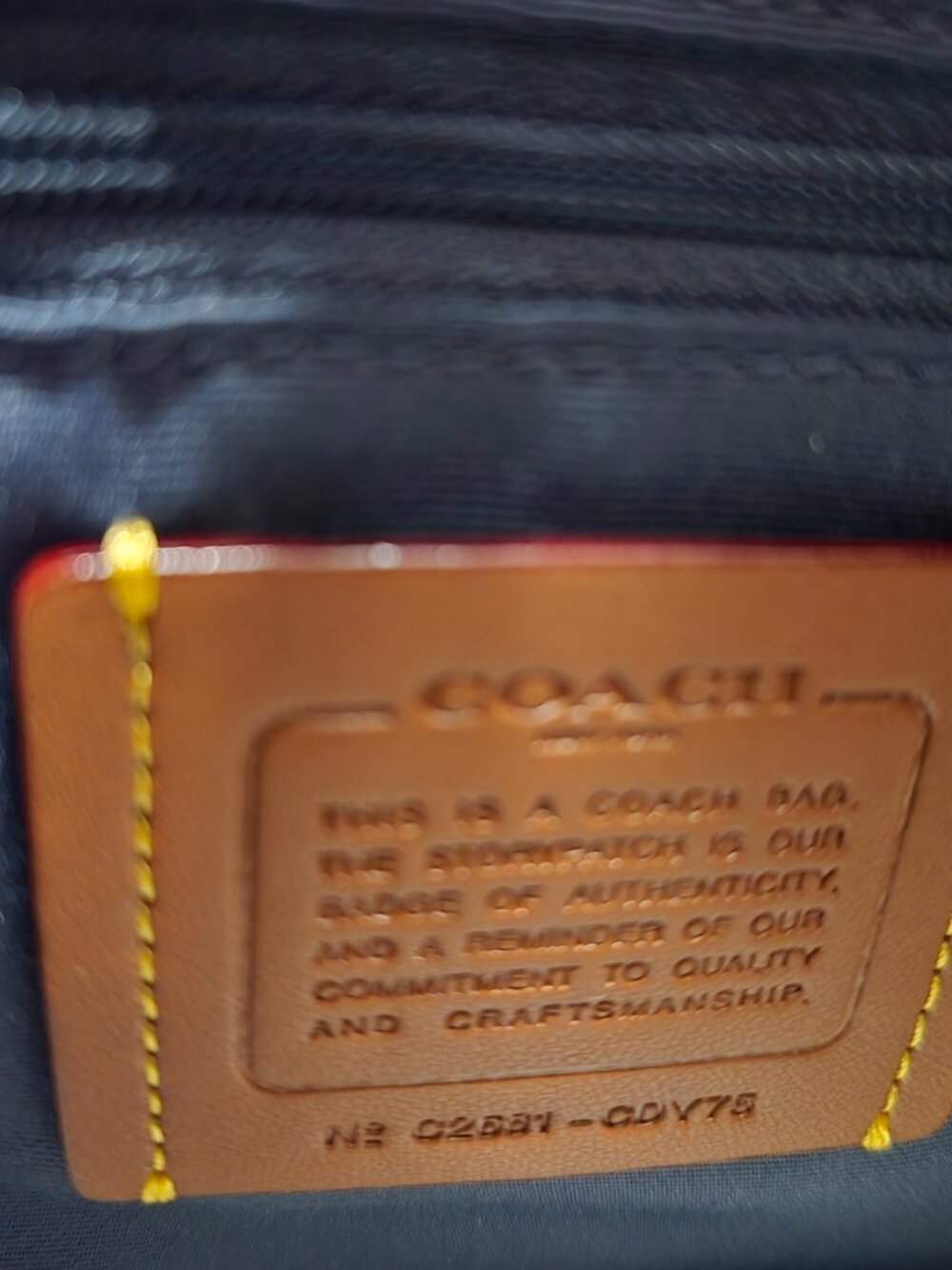 Coach Outlet Rowan Large Satchel Bag In Loved Denim With Charms - Picture 3 of 7